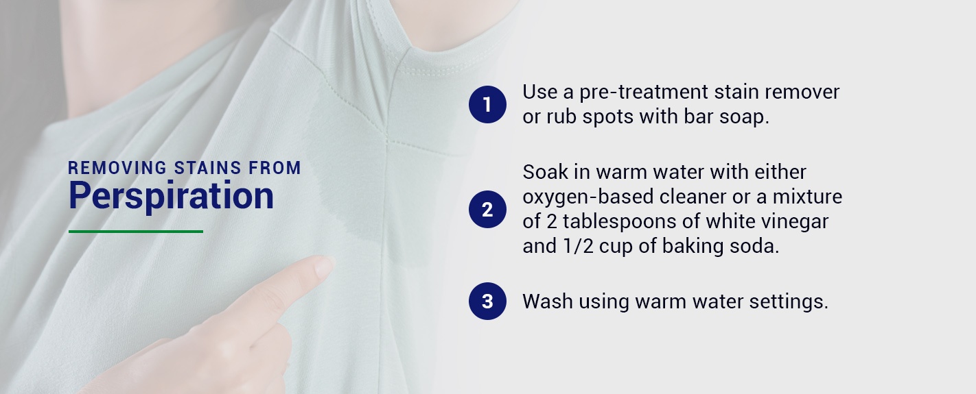 How to remove sweat stains from clothes